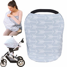 Load image into Gallery viewer, Baby Car Seat Cover Stretchy Multi-use Nursing Cover Breastfeeding Cover Scarf