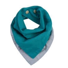 Load image into Gallery viewer, 2 Colors Reversible Cotton Baby Bibs