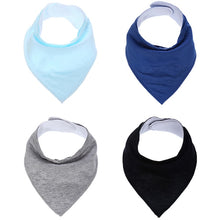 Load image into Gallery viewer, 4Pcs/Lot  100% Cotton Baby Bandana Bibs