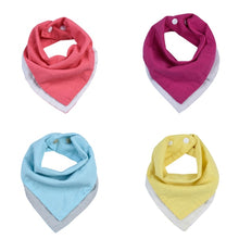 Load image into Gallery viewer, 4Pcs/ Pack 2 Colors Reversible Baby Bibs