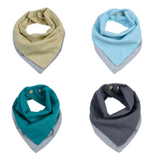 Load image into Gallery viewer, 4Pcs/ Pack 2 Colors Reversible Baby Bibs