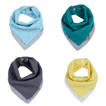 Load image into Gallery viewer, 4Pcs/ Pack 2 Colors Reversible Baby Bibs