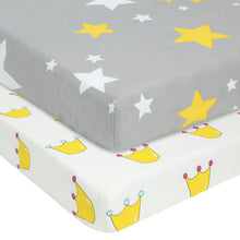Load image into Gallery viewer, Premium Crib Sheets 100% Organic Cotton 2 Pack