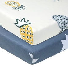 Load image into Gallery viewer, Premium Crib Sheets 100% Organic Cotton 2 Pack