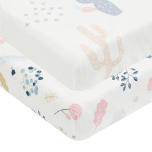 Load image into Gallery viewer, Premium Crib Sheets 100% Organic Cotton 2 Pack