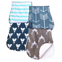 Load image into Gallery viewer, 4Pcs/ Lot 100% Cotton Double Layer Baby Bibs