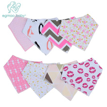 Load image into Gallery viewer, 4Pcs/Lot  100% Cotton Baby Bandana Bibs