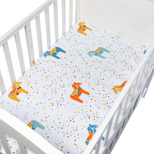 Load image into Gallery viewer, Cute Printed Crib Sheet Set 100% Natural Cotton