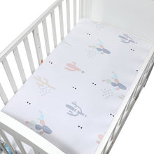 Load image into Gallery viewer, Cute Printed Crib Sheet Set 100% Natural Cotton