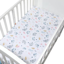 Load image into Gallery viewer, Cute Printed Crib Sheet Set 100% Natural Cotton