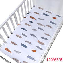 Load image into Gallery viewer, 100% Cotton Crib Fitted Sheets Soft Baby Bed Mattress Protectors