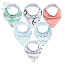 Load image into Gallery viewer, 6Pcs Baby Bandana Drool Bibs 100% Organic Cotton