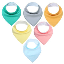 Load image into Gallery viewer, 6Pcs Baby Bandana Drool Bibs 100% Organic Cotton