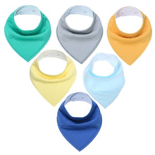 Load image into Gallery viewer, 6Pcs Baby Bandana Drool Bibs 100% Organic Cotton