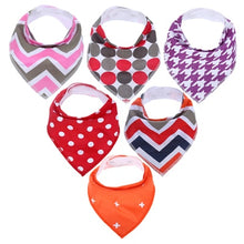 Load image into Gallery viewer, 6Pcs Baby Bandana Drool Bibs 100% Organic Cotton