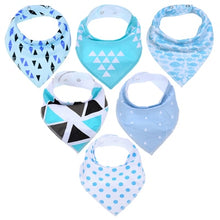 Load image into Gallery viewer, 6Pcs Baby Bandana Drool Bibs 100% Organic Cotton