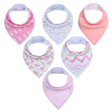 Load image into Gallery viewer, 6Pcs Baby Bandana Drool Bibs 100% Organic Cotton