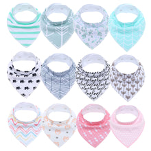Load image into Gallery viewer, 100% Cotton Triangle Baby Bibs Bandana