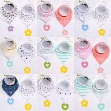 Load image into Gallery viewer, Baby Bandana Drool Bibs and Teething Toys 100% Cotton