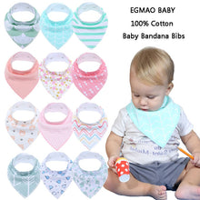 Load image into Gallery viewer, 100% Cotton Baby Bandana Bibs