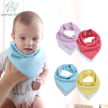 Load image into Gallery viewer, 2Pcs Newborn Reversible Muslin &amp; Cotton Baby Bibs