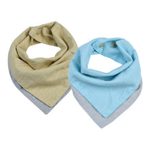 Load image into Gallery viewer, 2Pcs Newborn Reversible Muslin &amp; Cotton Baby Bibs