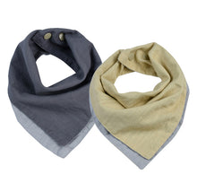 Load image into Gallery viewer, 2Pcs Newborn Reversible Muslin &amp; Cotton Baby Bibs