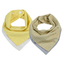 Load image into Gallery viewer, 2Pcs Newborn Reversible Muslin &amp; Cotton Baby Bibs
