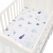 Load image into Gallery viewer, 100% Cotton Crib Fitted Sheet
